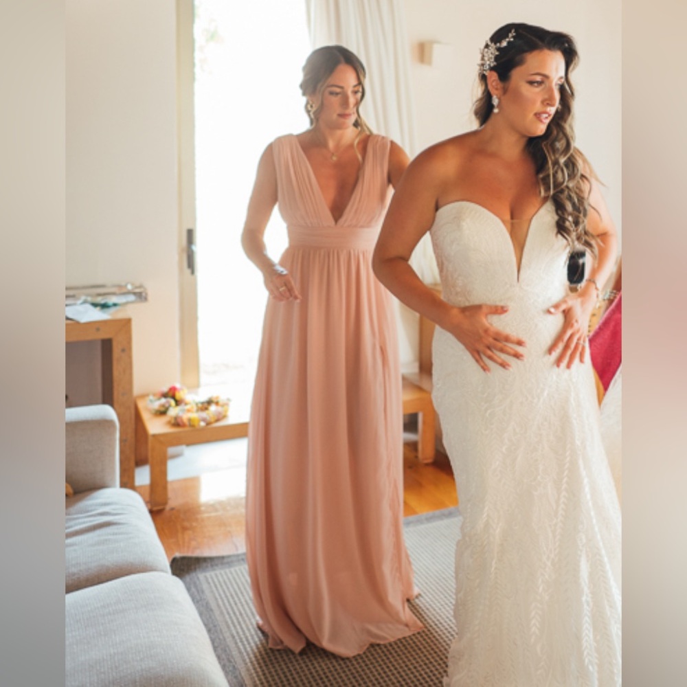 Elegant Pink bridesmaids dress